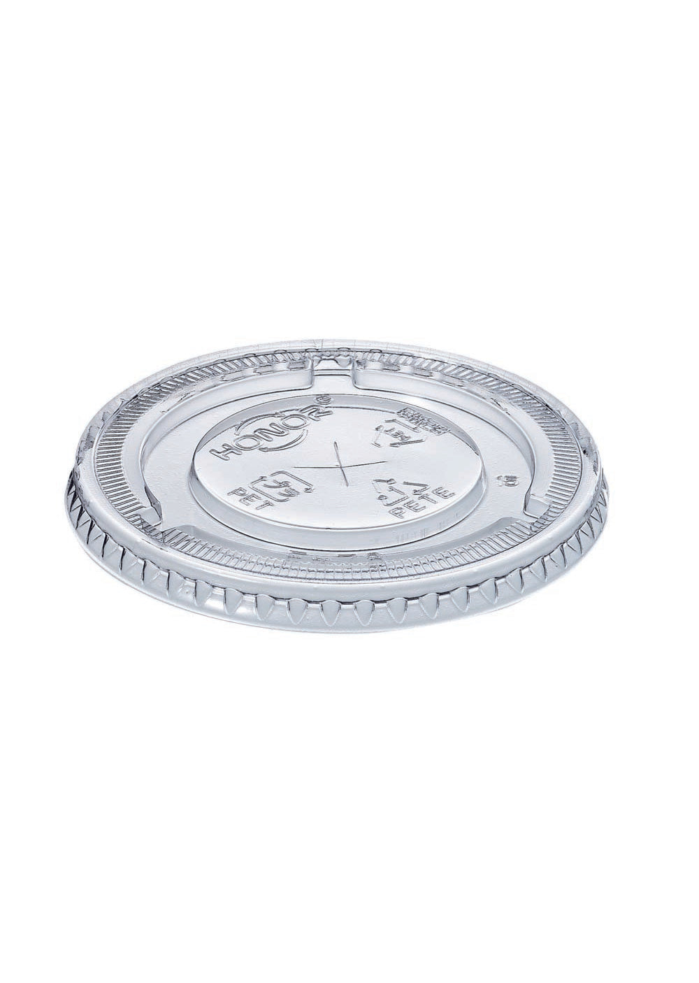 F78 No Hole - HONOR PET Flat Lid for DIA. 78mm Cup (No Hole)