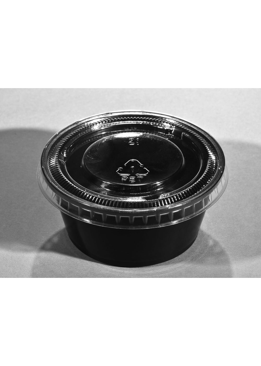 P200B - 2oz PP Portion Cup (black) with Lid