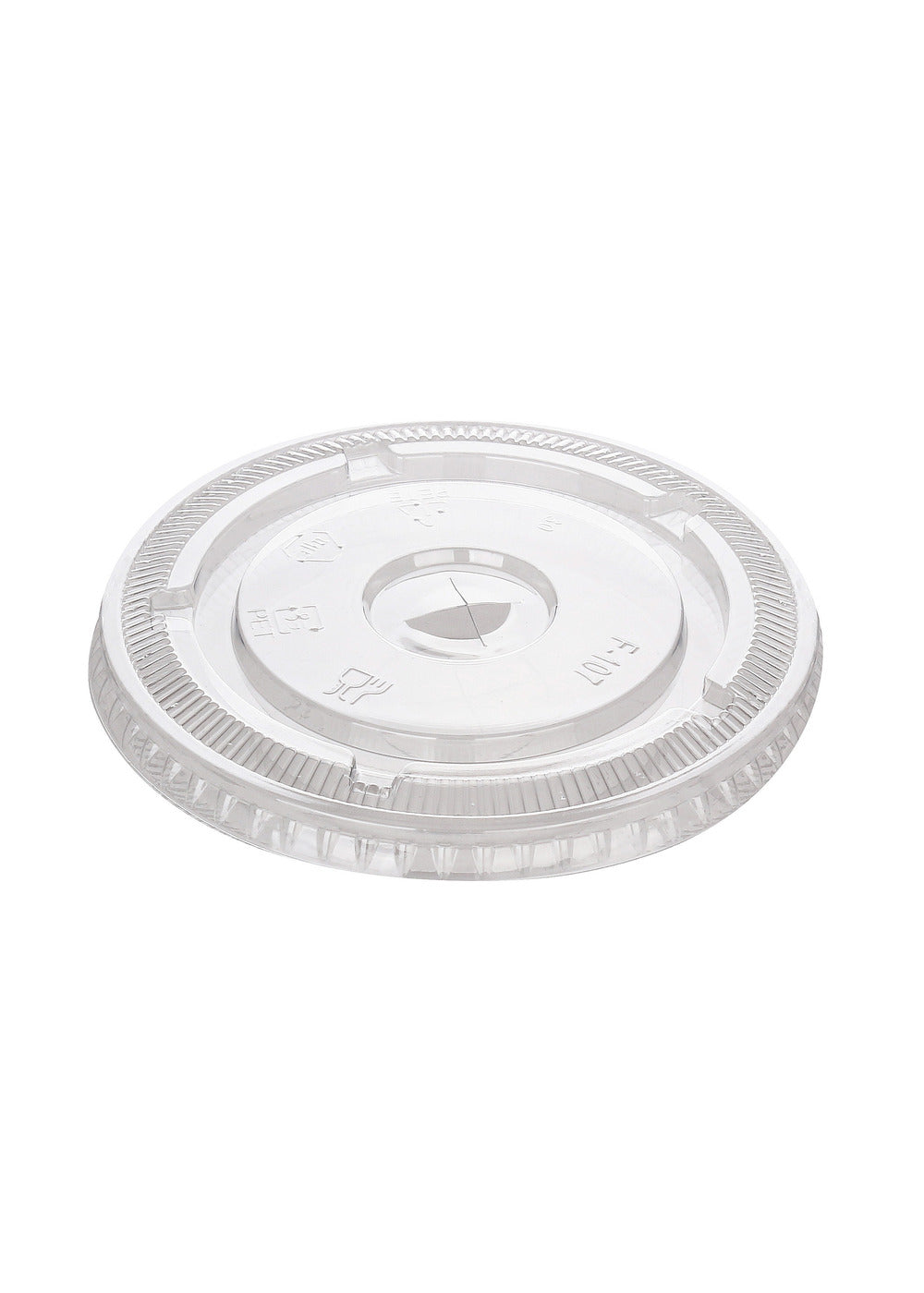 PETF107 - PET Flat Lid for DIA. 107mm Cup