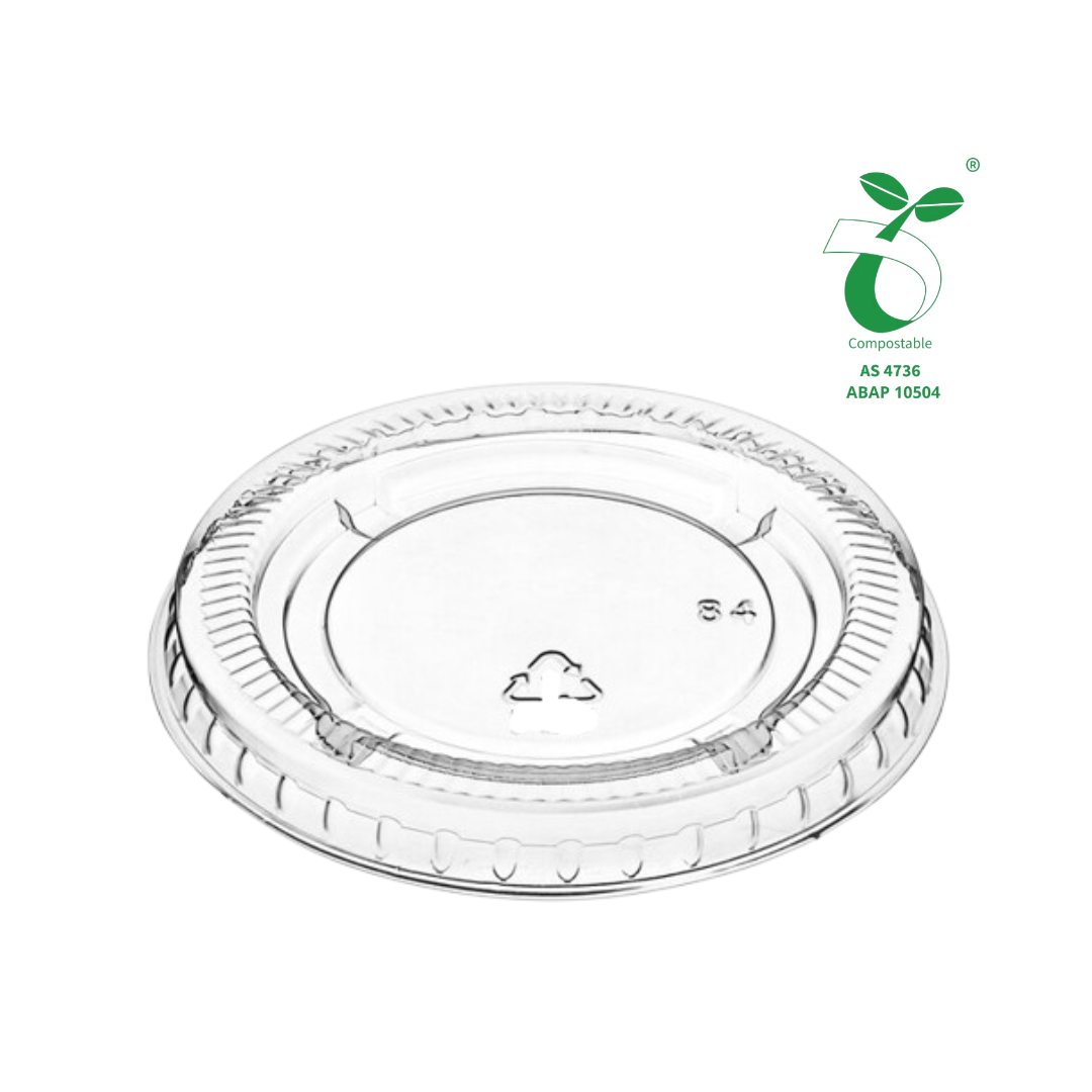 PL200-PLA - YS PLA Flat Lid for 2oz Portion Cup (DIA. 62mm)