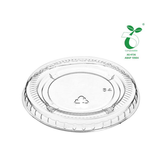 PL200-PLA - YS PLA Flat Lid for 2oz Portion Cup (DIA. 62mm)