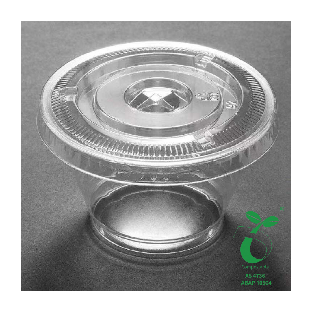 PL400-PLA - YS PLA Flat Lid for PLA 4oz Portion Cup (DIA. 74mm)