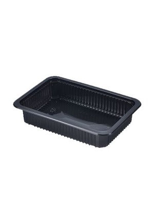 PP-RA40K - PP 1 Compartment Rectangular Take Away Box (Black)