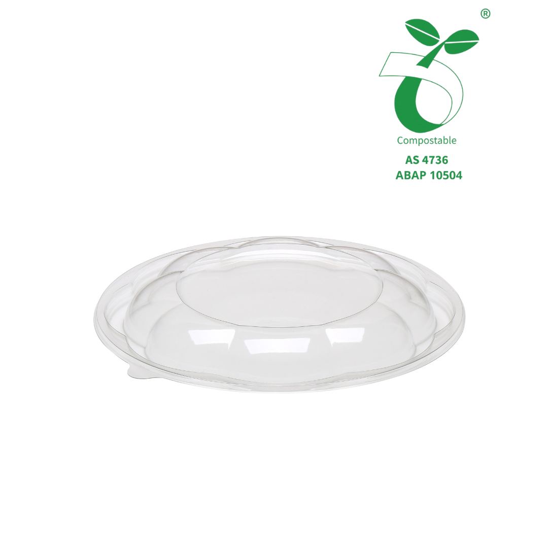 SBL175G - YS PLA Flat Lid for PLA Round Clear Salad Bowls (DIA. 175mm)