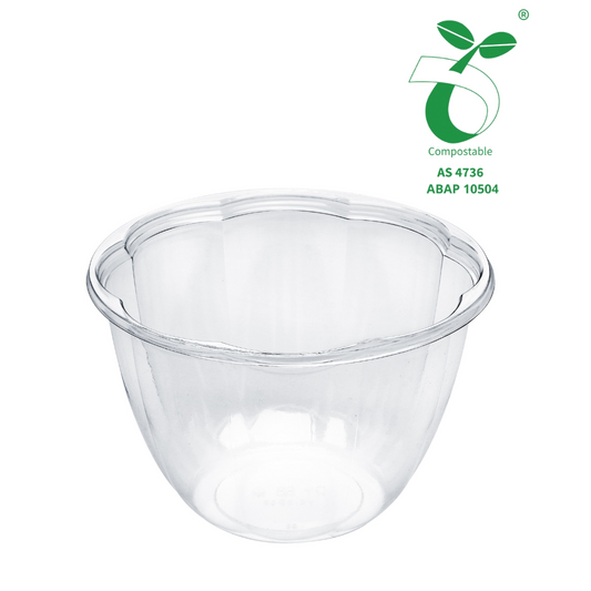 YS-SB48G - YS 48oz PLA Round Clear Salad Show Bowl